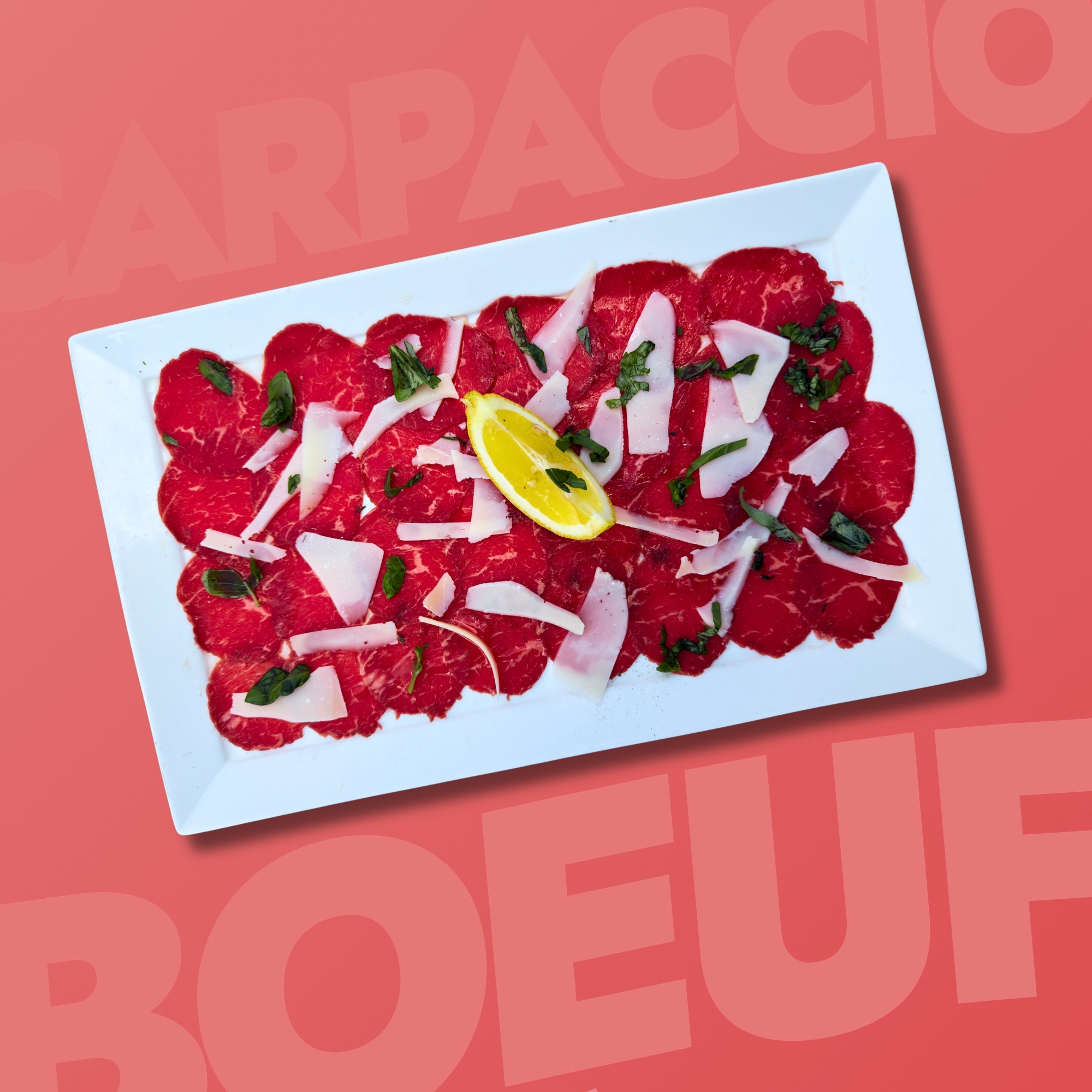 Carpaccio de bœuf aux asperges vertes