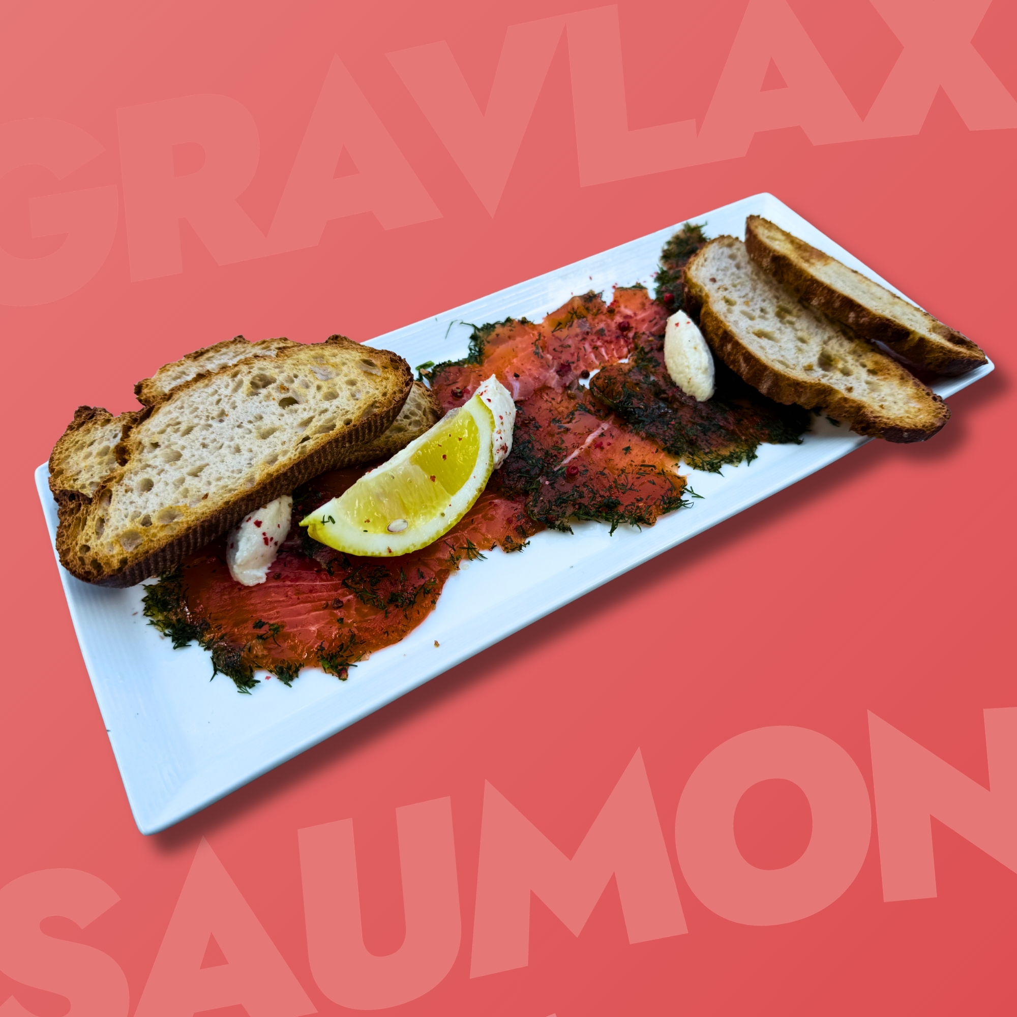 Gravlax de saumon